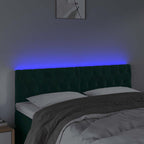 Galvūgalis su LED, tamsiai žalias, 160x7x78/88cm, aksomas