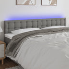 Galvūgalis su LED, tamsiai pilkas, 200x5x78/88cm, audinys