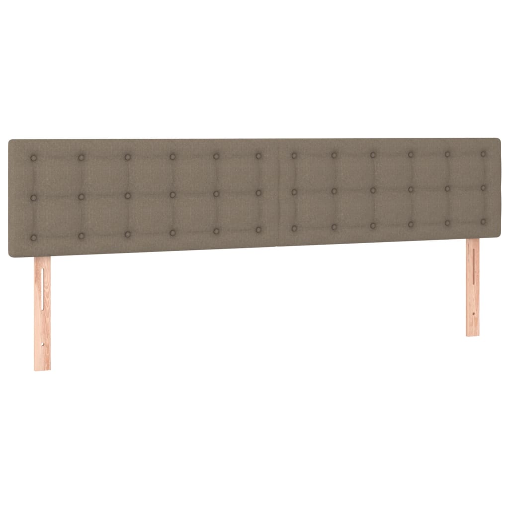 Galvūgalis su LED, taupe spalvos, 200x5x78/88cm, audinys