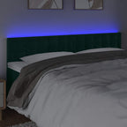 Galvūgalis su LED, tamsiai žalias, 200x5x78/88cm, aksomas
