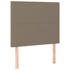 Galvūgalis su LED, taupe spalvos, 100x5x118/128cm, audinys