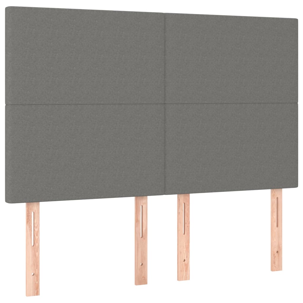 Galvūgalis su LED, tamsiai pilkas, 144x5x118/128cm, audinys
