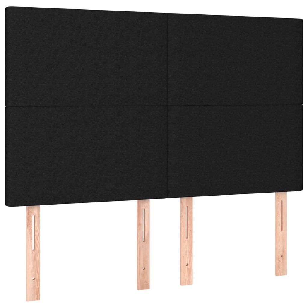 Galvūgalis su LED, juodos spalvos, 144x5x118/128cm, audinys