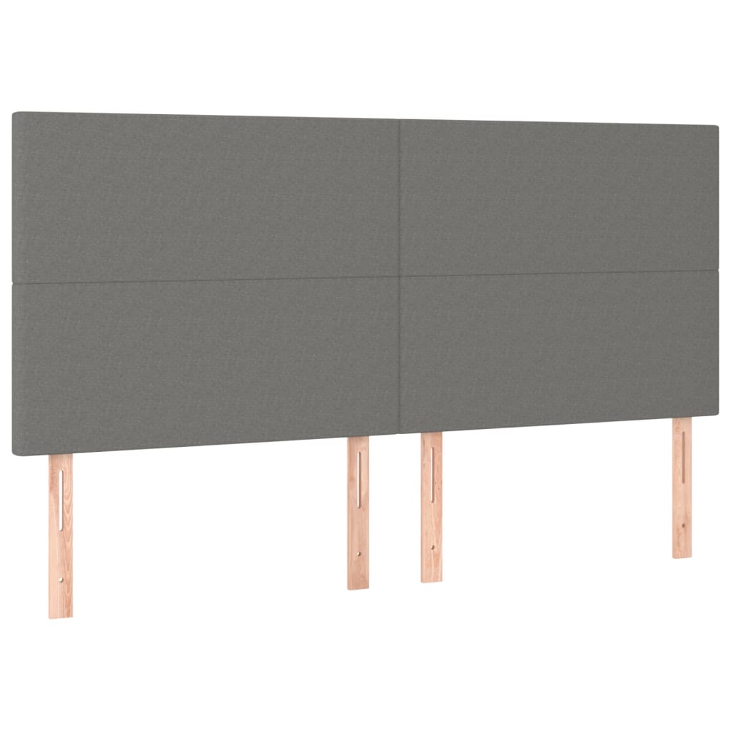 Galvūgalis su LED, tamsiai pilkas, 160x5x118/128cm, audinys