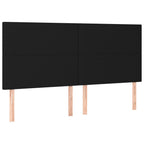 Galvūgalis su LED, juodos spalvos, 200x5x118/128cm, audinys