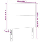Galvūgalis su LED, pilkas, 90x5x118/128cm, dirbtinė oda