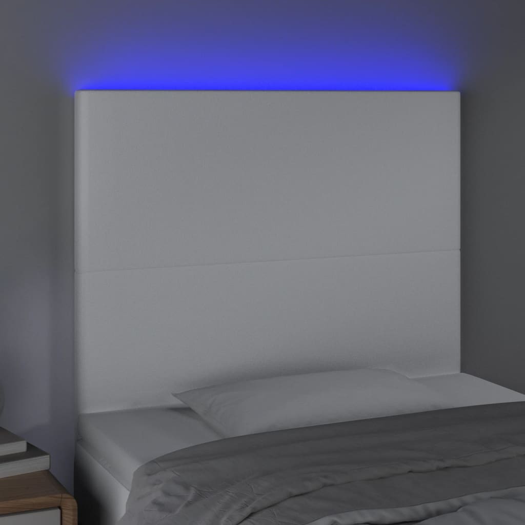 Galvūgalis su LED, baltos spalvos, 100x5x118/128 cm