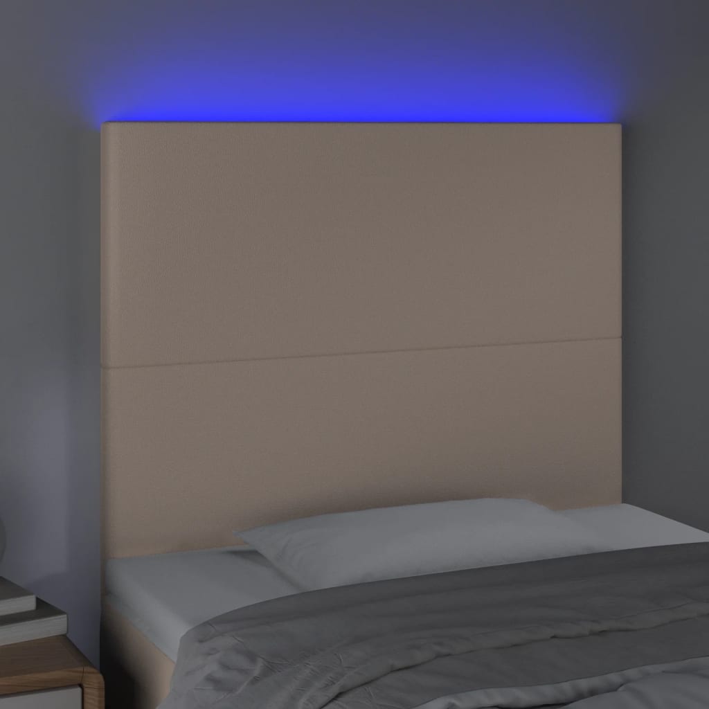 Galvūgalis su LED, kapučino spalvos, 100x5x118/128cm