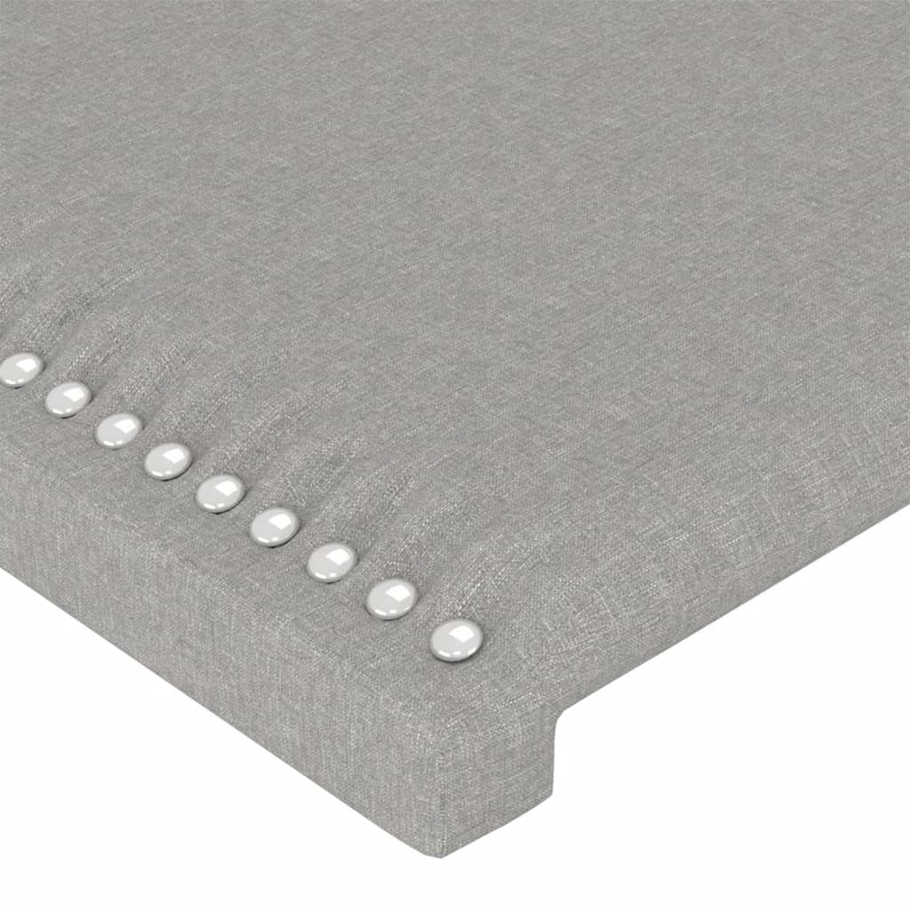 Galvūgalis su LED, šviesiai pilkas, 100x5x118/128cm, audinys