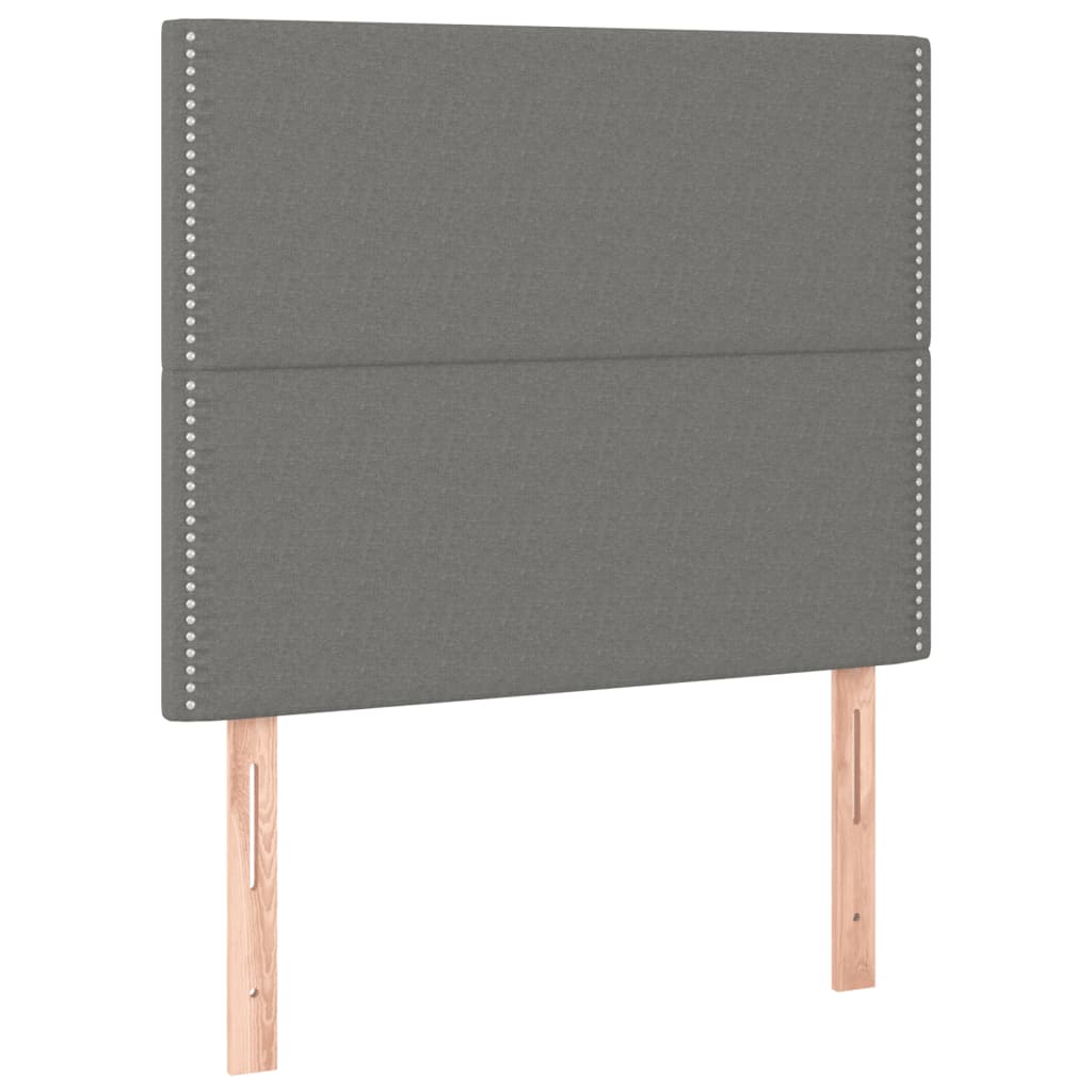 Galvūgalis su LED, tamsiai pilkas, 100x5x118/128cm, audinys