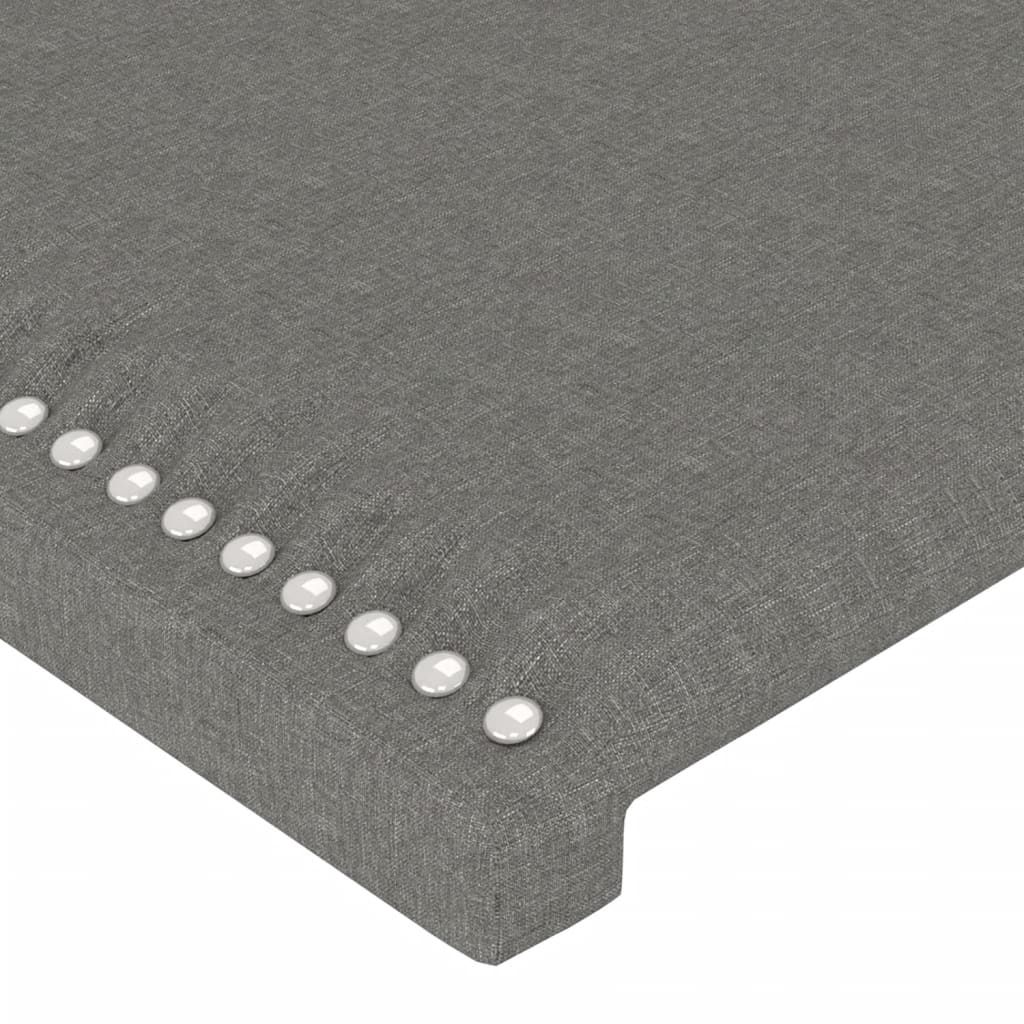 Galvūgalis su LED, tamsiai pilkas, 100x5x118/128cm, audinys