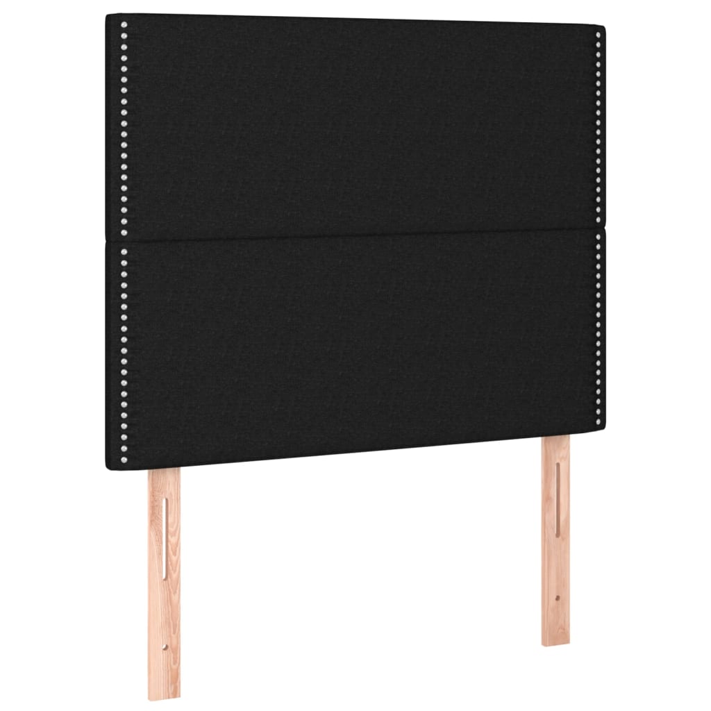 Galvūgalis su LED, juodos spalvos, 100x5x118/128cm, audinys