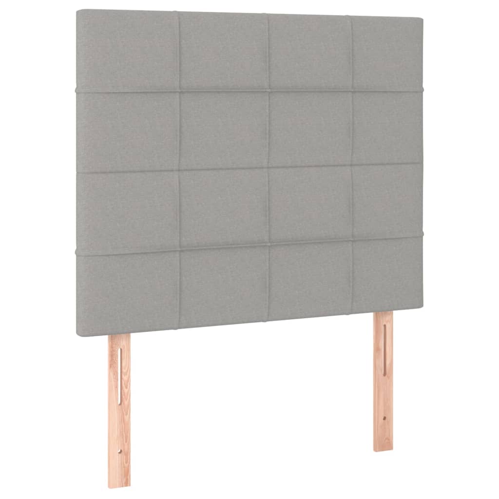 Galvūgalis su LED, šviesiai pilkas, 90x5x118/128cm, audinys