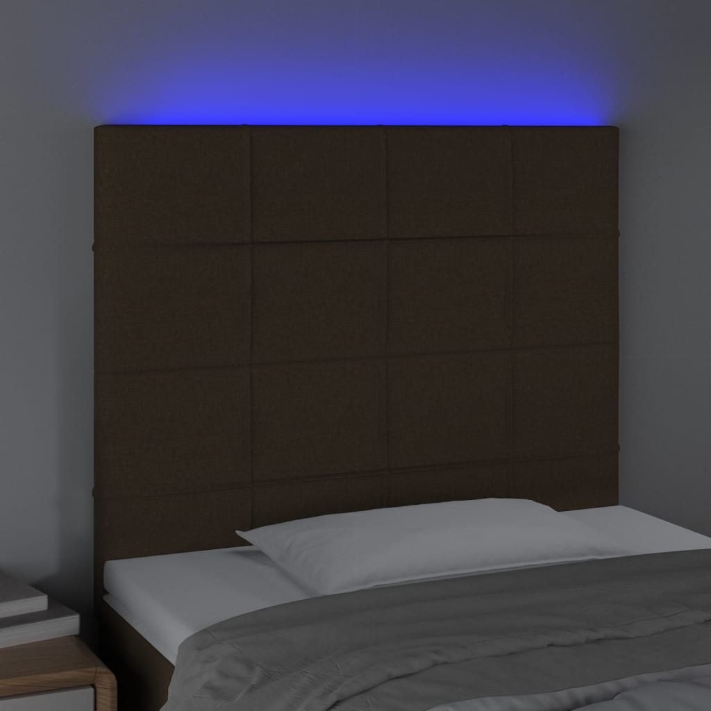 Galvūgalis su LED, tamsiai rudos spalvos, 90x5x118/128cm