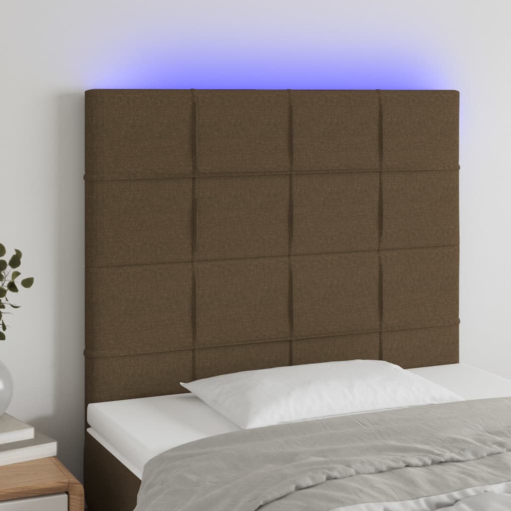 Galvūgalis su LED, tamsiai rudos spalvos, 90x5x118/128cm