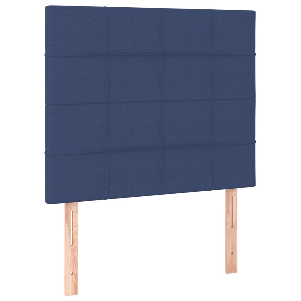 Galvūgalis su LED, mėlynos spalvos, 90x5x118/128cm, audinys