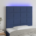 Galvūgalis su LED, mėlynos spalvos, 100x5x118/128cm, audinys