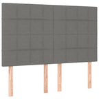 Galvūgalis su LED, tamsiai pilkas, 144x5x118/128cm, audinys