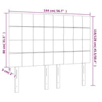 Galvūgalis su LED, tamsiai pilkas, 144x5x118/128cm, audinys