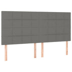 Galvūgalis su LED, tamsiai pilkas, 200x5x118/128cm, audinys