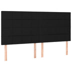 Galvūgalis su LED, juodos spalvos, 200x5x118/128cm, audinys