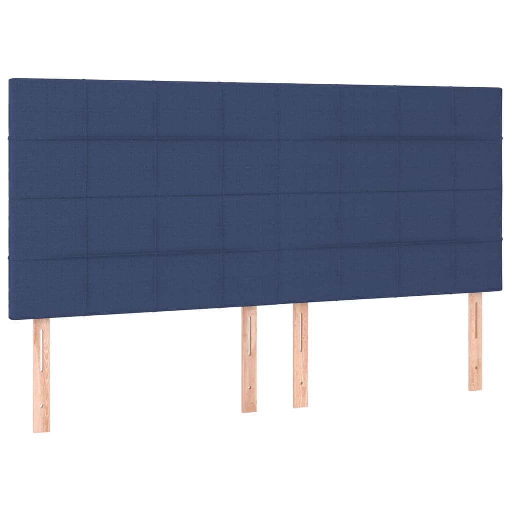 Galvūgalis su LED, mėlynos spalvos, 200x5x118/128cm, audinys