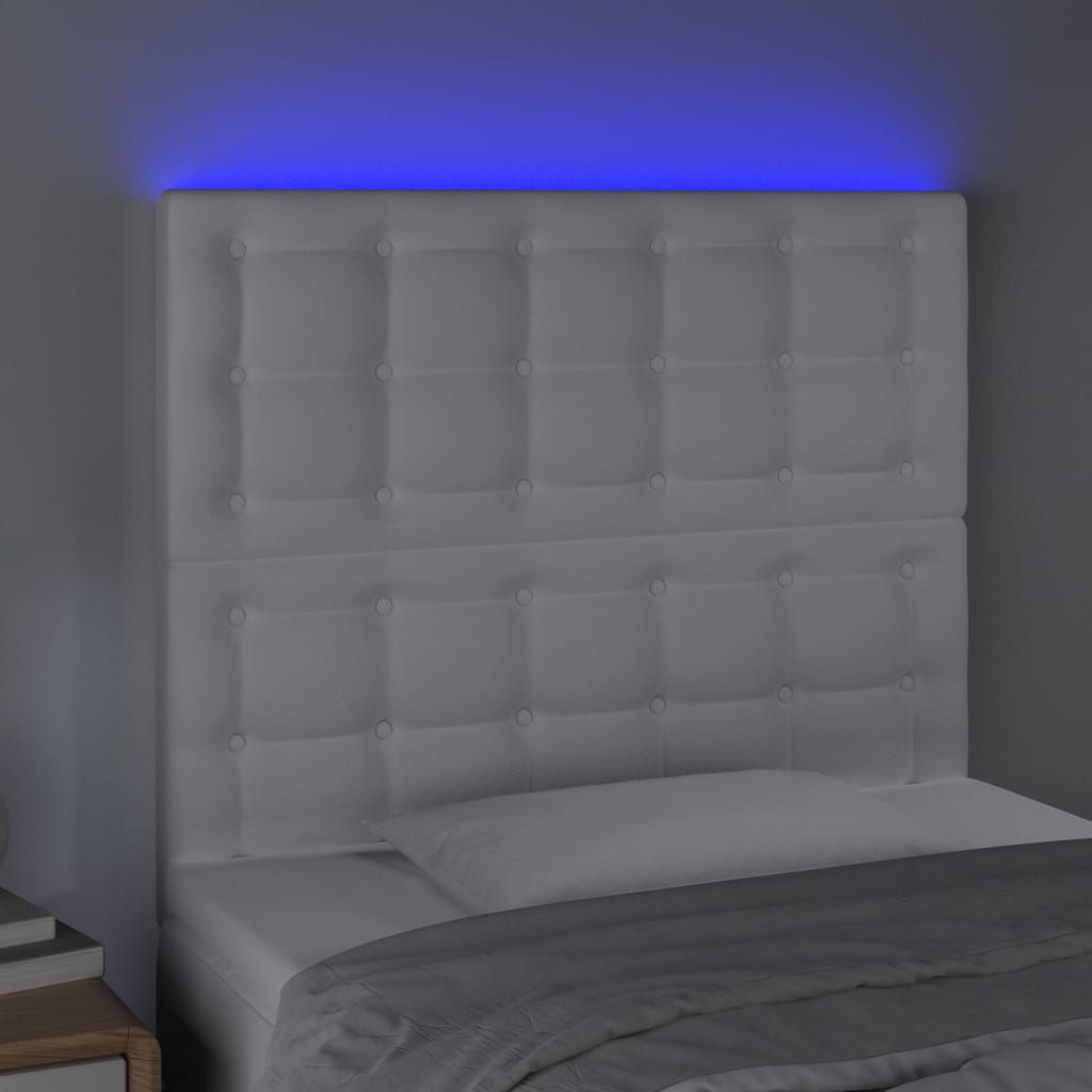 Galvūgalis su LED, baltos spalvos, 100x5x118/128 cm