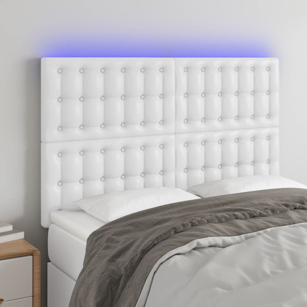 Galvūgalis su LED, baltos spalvos, 144x5x118/128 cm