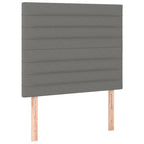 Galvūgalis su LED, tamsiai pilkas, 90x5x118/128cm, audinys
