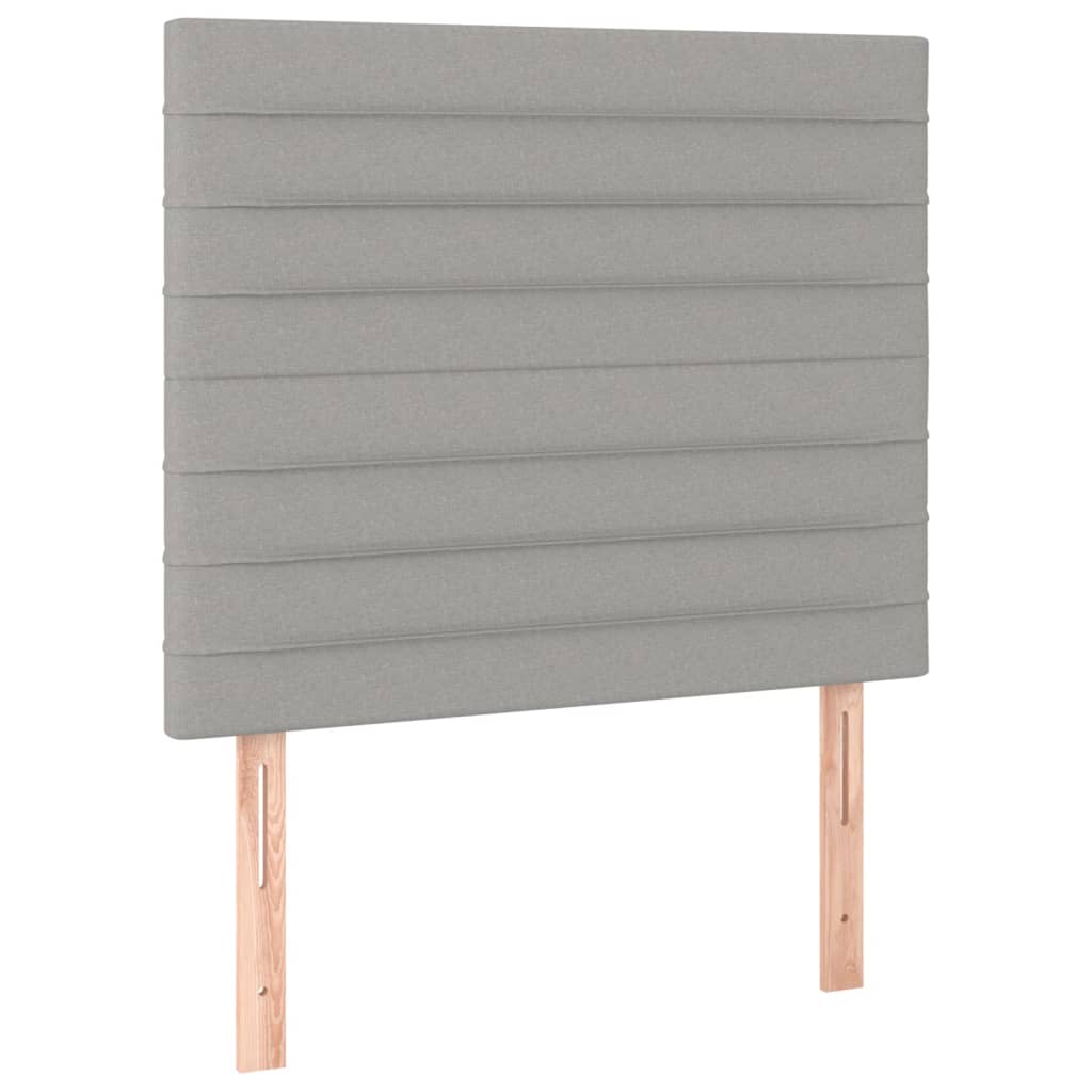 Galvūgalis su LED, šviesiai pilkas, 100x5x118/128cm, audinys