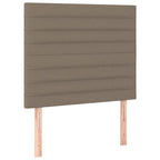 Galvūgalis su LED, taupe spalvos, 100x5x118/128cm, audinys