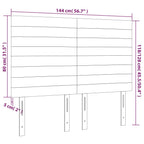 Galvūgalis su LED, tamsiai pilkas, 144x5x118/128cm, audinys