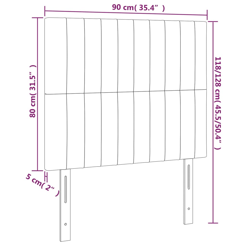 Galvūgalis su LED, tamsiai pilkas, 90x5x118/128cm, audinys