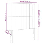 Galvūgalis su LED, tamsiai pilkas, 90x5x118/128cm, audinys