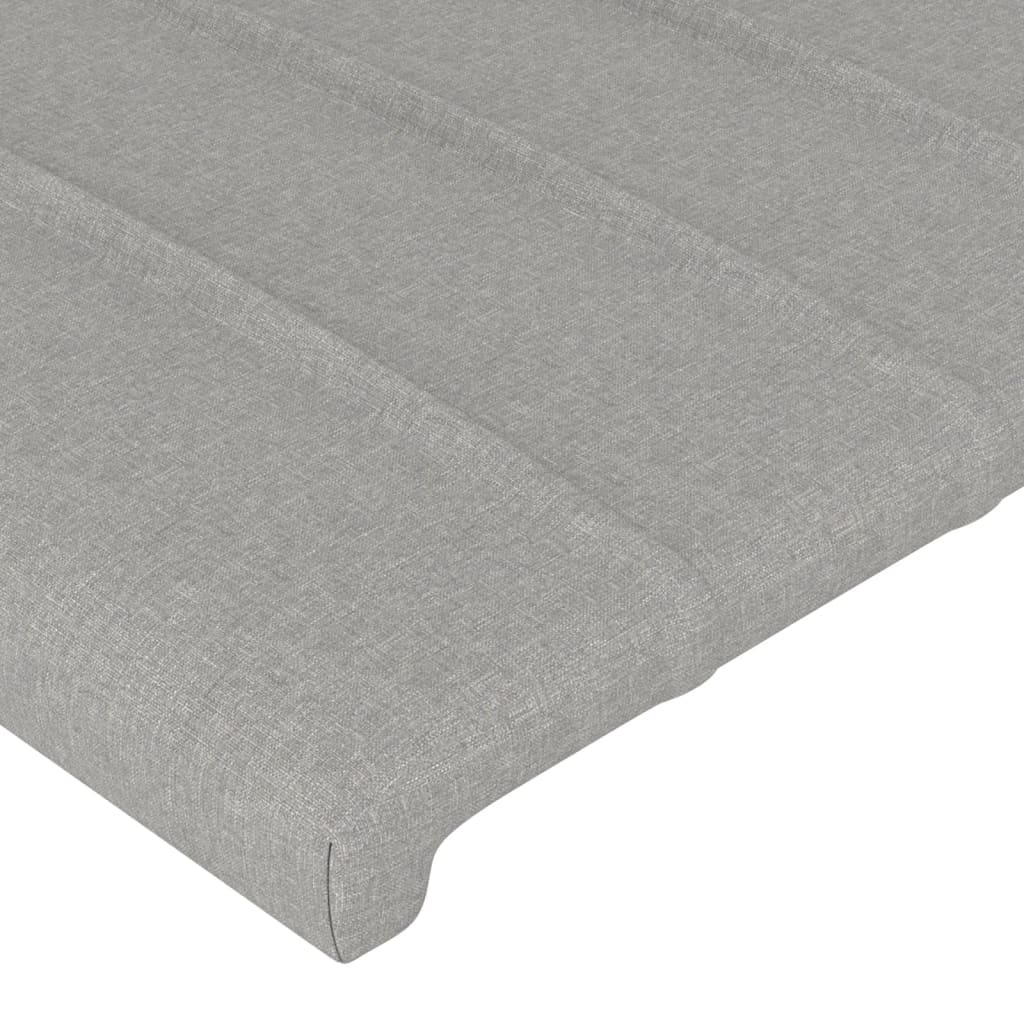 Galvūgalis su LED, šviesiai pilkas, 100x5x118/128cm, audinys