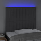 Galvūgalis su LED, tamsiai pilkas, 100x5x118/128cm, audinys