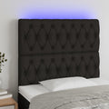 Galvūgalis su LED, juodos spalvos, 100x7x118/128cm, audinys