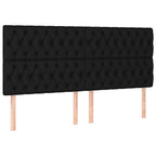 Galvūgalis su LED, juodos spalvos, 180x7x118/128cm, audinys