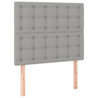 Galvūgalis su LED, šviesiai pilkas, 100x5x118/128cm, audinys