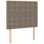 Galvūgalis su LED, taupe spalvos, 100x5x118/128cm, audinys