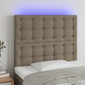 Galvūgalis su LED, taupe spalvos, 100x5x118/128cm, audinys