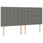 Galvūgalis su LED, tamsiai pilkas, 180x5x118/128cm, audinys