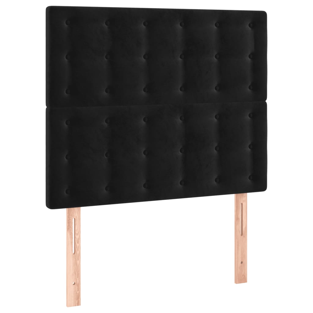 Galvūgalis su LED, juodos spalvos, 100x5x118/128cm, aksomas