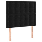 Galvūgalis su LED, juodos spalvos, 100x5x118/128cm, aksomas