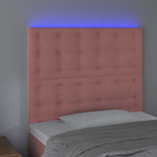 Galvūgalis su LED, rožinės spalvos, 100x5x118/128cm, aksomas