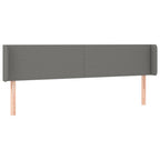 Galvūgalis su LED, tamsiai pilkas, 183x16x78/88cm, audinys
