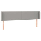 Galvūgalis su LED, šviesiai pilkas, 203x16x78/88cm, audinys