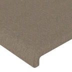 Galvūgalis su LED, taupe spalvos, 203x16x78/88cm, audinys