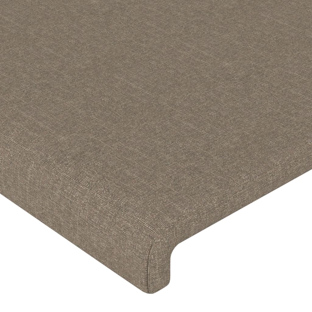 Galvūgalis su LED, taupe spalvos, 203x16x78/88cm, audinys