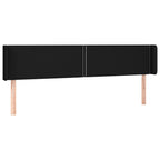 Galvūgalis su LED, juodos spalvos, 183x16x78/88cm, audinys